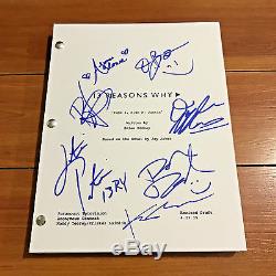 13 REASONS WHY SIGNED FULL PILOT SCRIPT BY 7 CAST MEMEBERS with PROOF PHOTOS