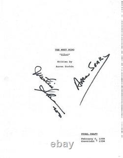 AARON SORKIN & MARTIN SHEEN SIGNED'THE WEST WING' PILOT EPISODE SCRIPT withCOA