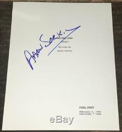 AARON SORKIN SIGNED AUTOGRAPH THE WEST WING FULL 60 PG PILOT SCRIPT withPROOF