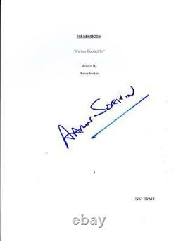 Aaron Sorkin Signed 86 Page The Newsroom Pilot Ep Script Authentic Autograph Coa