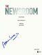 Aaron Sorkin Signed Newsroom Pilot Full Script Screenplay Autograph Beckett Bas