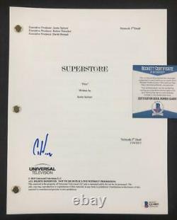 Actor Colton Dunn aka Garrett signed Superstore TV Pilot Script Beckett BAS COA