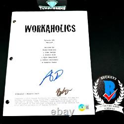 Adam Devine & Blake Anderson Signed Workaholics Pilot Episode Script Beckett Coa