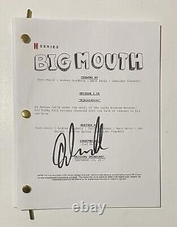 Andrew Rannells Signed Autographed Big Mouth TV Pilot Full Script