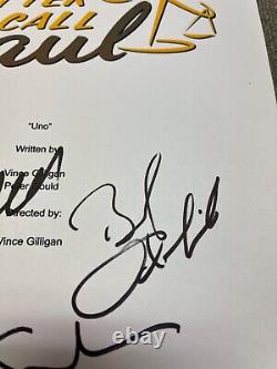 Better Call Saul Signed Autographed Pilot Episode Script Cover Odenkirk Seehorn