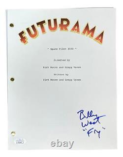 Billy West Signed Futurama Space Pilot 3000 Episode Script Fry Inscribed JSA