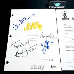 Black Lightning Signed Pilot Script By 4 Cast Members Cress Williams Beckett Coa