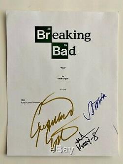 Breaking Bad Pilot Episode Autographed 8.5x11 Script Cover Signed By 3 Call Saul