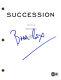 Brian Cox Signed Autograph Succession Pilot Episode Script Screenplay BAS COA