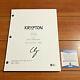 CAMERON CUFFE SIGNED KRYPTON FULL PAGE PILOT EPISODE SCRIPT with BECKETT BAS COA