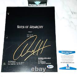 CHARLIE HUNNAM SIGNED SON'S OF ANARCHY FULL PAGE PILOT SCRIPT with BECKETT BAS COA