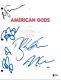 Cast Signed American Gods Pilot Script Beckett Bas Autograph Auto Neil Gaiman