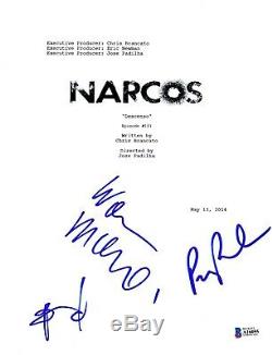 Cast Signed Narcos Pilot Script Beckett Bas Autograph Auto Wagner Moura