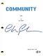 Chevy Chase Signed Community Pilot Script Authentic Autograph Beckett