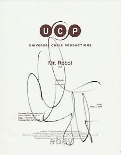Christian Slater Signed Mr. Robot Pilot 64 Page Full Script