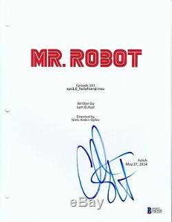 Christian Slater Signed Mr. Robot Pilot Script Beckett Bas Autograph Auto