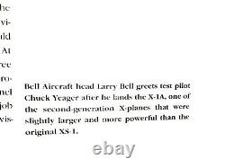 Chuck Yeager Signed Book Test Pilot The Quest For Mach One Bell XS1 Right Stuff