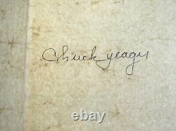 Chuck Yeager Speed Of Sound Pilot Signed Auto Leather Le Press On 1988 Book Jsa
