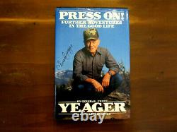 Chuck Yeager Speed Of Sound Pilot Signed Auto Press On 1988 Book Jsa Beauty