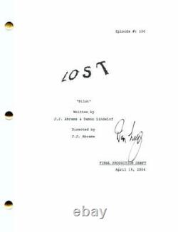 Damon Lindelof Signed Autograph Lost Pilot Script Jj Abrams, Maggie Grace