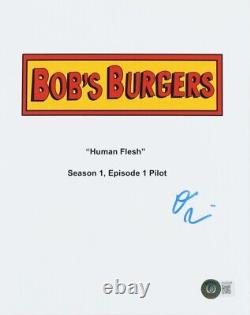 Dan Mintz Signed Bob's Burgers Tina Belcher Pilot Script Cover Beckett B