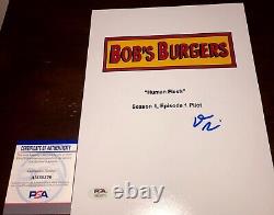 Dan Mintz Tina Belcher Bob's Burgers Human Flesh Pilot Signed Script Cover PSA 1