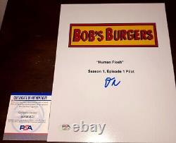 Dan Mintz Tina Belcher Bob's Burgers Human Flesh Pilot Signed Script Cover PSA 2