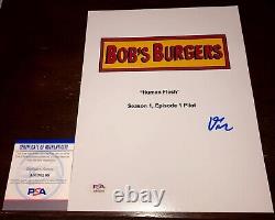 Dan Mintz Tina Belcher Bob's Burgers Human Flesh Pilot Signed Script Cover PSA 3