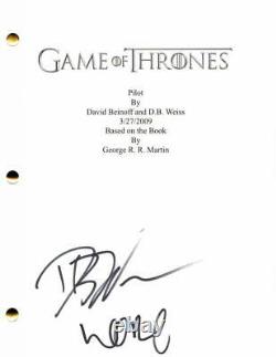David Beinoff & Db Weiss Signed Autograph Game Of Thrones Full Pilot Script Rare