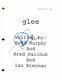 Dianna Agron Signed Autograph Glee Pilot Script Cory Monteith, Lea Michele
