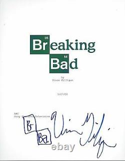 Director Vince Gilligan Signed Breaking Bad Full Pilot Episode Script Coa Sketch