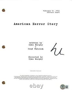 EVAN PETERS Signed AMERICAN HORROR STORY Autographed Pilot Script Screenplay BAS