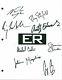 E. R. (8) Clooney, Crichton, Edwards, Wyle +4 Signed Pilot Episode Tv Script BAS