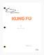 Eddie Liu Signed Autographed Kung Fu Pilot Episode Script Screenplay ACOA COA