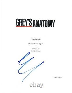 Eric Dane Signed Autographed GREY'S ANATOMY Pilot Episode Script COA VD