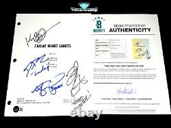 FRIDAY NIGHT LIGHTS SIGNED PILOT SCRIPT BY 4 CAST MEMBERS KYLE CHANDLER with COA