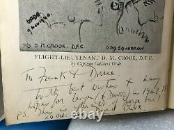 Flight LT DM Crook DFC Signed Copy His Book Spitfire Pilot signed oct 1944