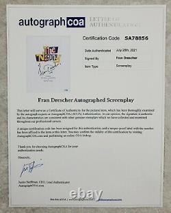Fran Drescher Signed Autograph The Nanny TV Script Pilot Episode Script ACOA
