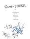 GAME OF THRONES Cast Signed Autograph Pilot Script by 4 Dormer Gillen COA