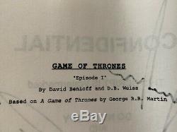 Game of Thrones Pilot Script Signed by Creators & Cast