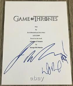 George R. R. Martin Benioff & Weiss Signed Game Of Thrones Pilot Script & Bas Coa