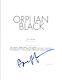 Graeme Manson Signed Autographed ORPHAN BLACK Pilot Episode Script COA VD