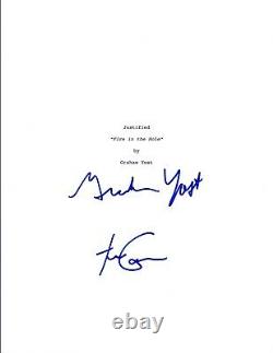 Graham Yost & Fred Golan Signed Autograph JUSTIFIED Pilot Episode Script COA VD