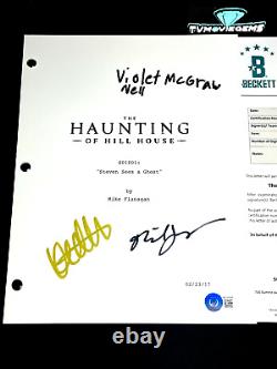 Haunting Of Hill House Signed Pilot Script By 3 Cast Kate Siegel Mike Flanagan