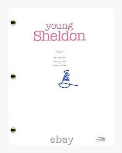 Iain Armitage Signed Autographed Young Sheldon Pilot Script Screenplay ACOA COA
