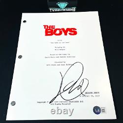 JACK QUAID SIGNED THE BOYS FULL PAGE PILOT SCRIPT AUTOGRAPH with BECKETT BAS COA