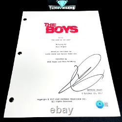 JACK QUAID SIGNED THE BOYS FULL PAGE PILOT SCRIPT with BECKETT BAS COA