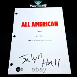 JALYN HALL SIGNED ALL AMERICAN FULL PAGE PILOT TV SCRIPT with BECKETT BAS COA