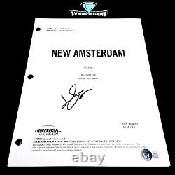 JOCKO SIMS SIGNED NEW AMSTERDAM FULL PAGE PILOT SCRIPT with BECKETT BAS COA