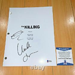 JOEL KINNAMAN & MIREILLE ENOS SIGNED THE KILLING PILOT SCRIPT with BECKETT BAS COA